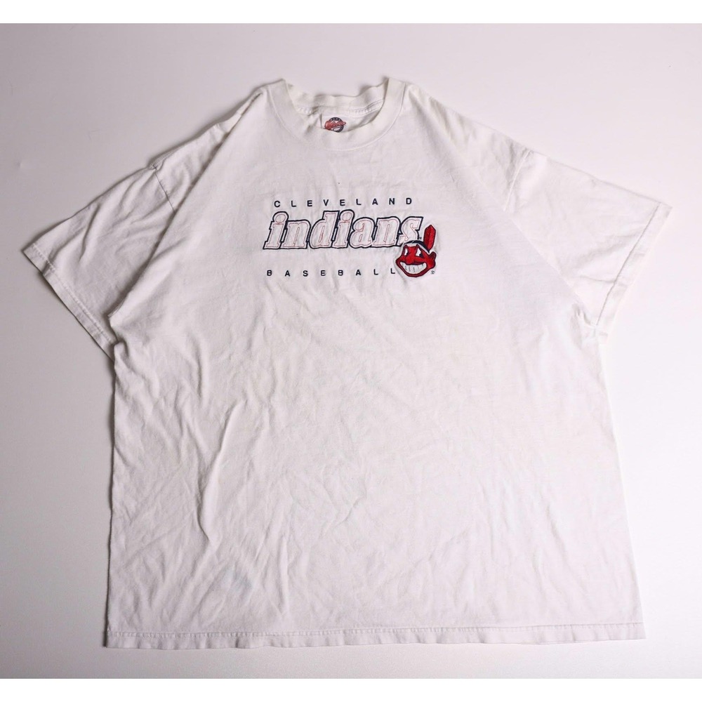 Vintage Cleveland Indians MLB T-Shirt Hank Aaron Originals White XL Made in USA